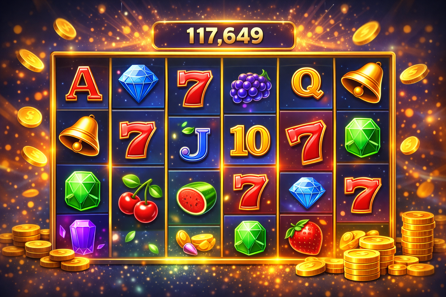 Динамічна сітка Megaways з різною кількістю символів на барабанах та великою кількістю способів виграти